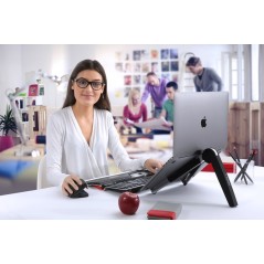 Contour RollerMouse Red Plus - Ergonomic Central Pointing Device in Black & Silver - Enhance Your Productivity!